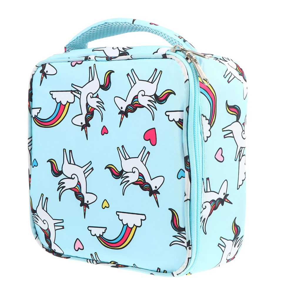 Oxford Cloth Unicorn Pattern Lunchbox Bag Adorable Insulation Bag for School (3)