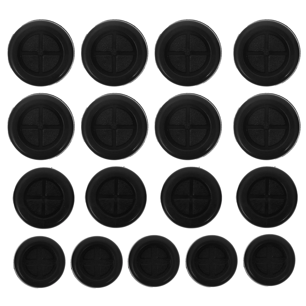 36pcs Double-Sided Rubber Grommets Round Hole Plug for Wire Protection