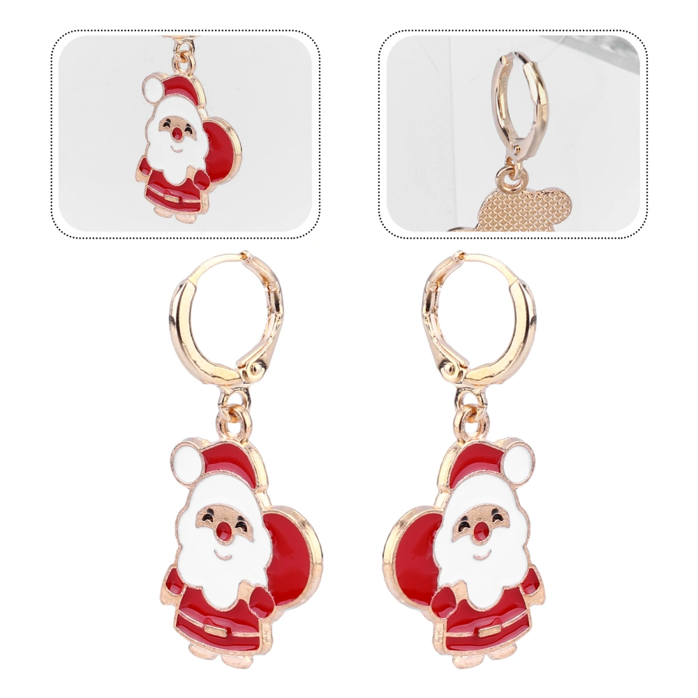 1 Pair Christmas Santa Ear Jewelries Creative Alloy Ear Rings (Santa Claus)