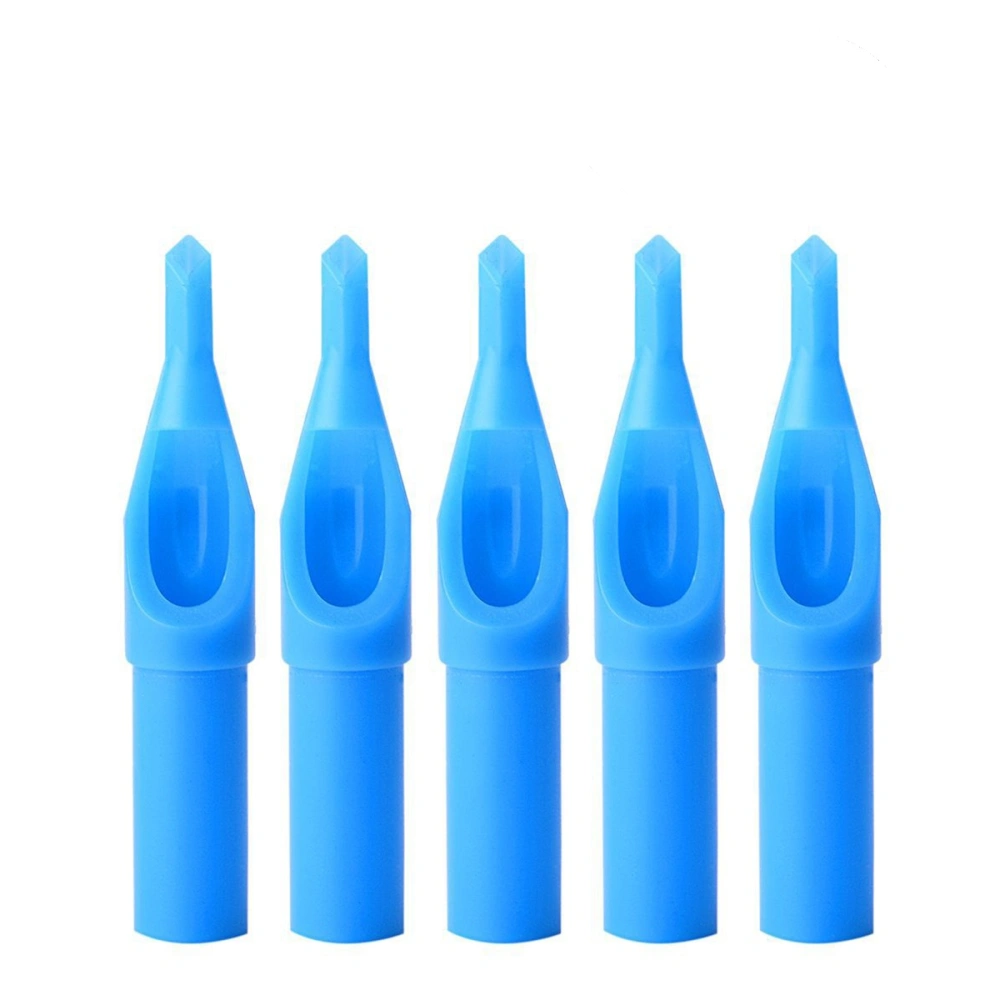 50PCS Round Tip Disposable Nozzle Tip Blue Professional Disinfection Blue Needle Mouth (7DT)