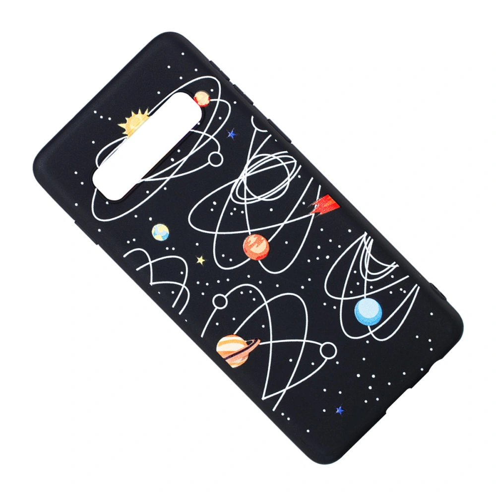 Phone Case Exquisite Painted Embossed Shatter-resistant Scratch-resistant Matte Texture Full-cover TPU Phone Cover for S10