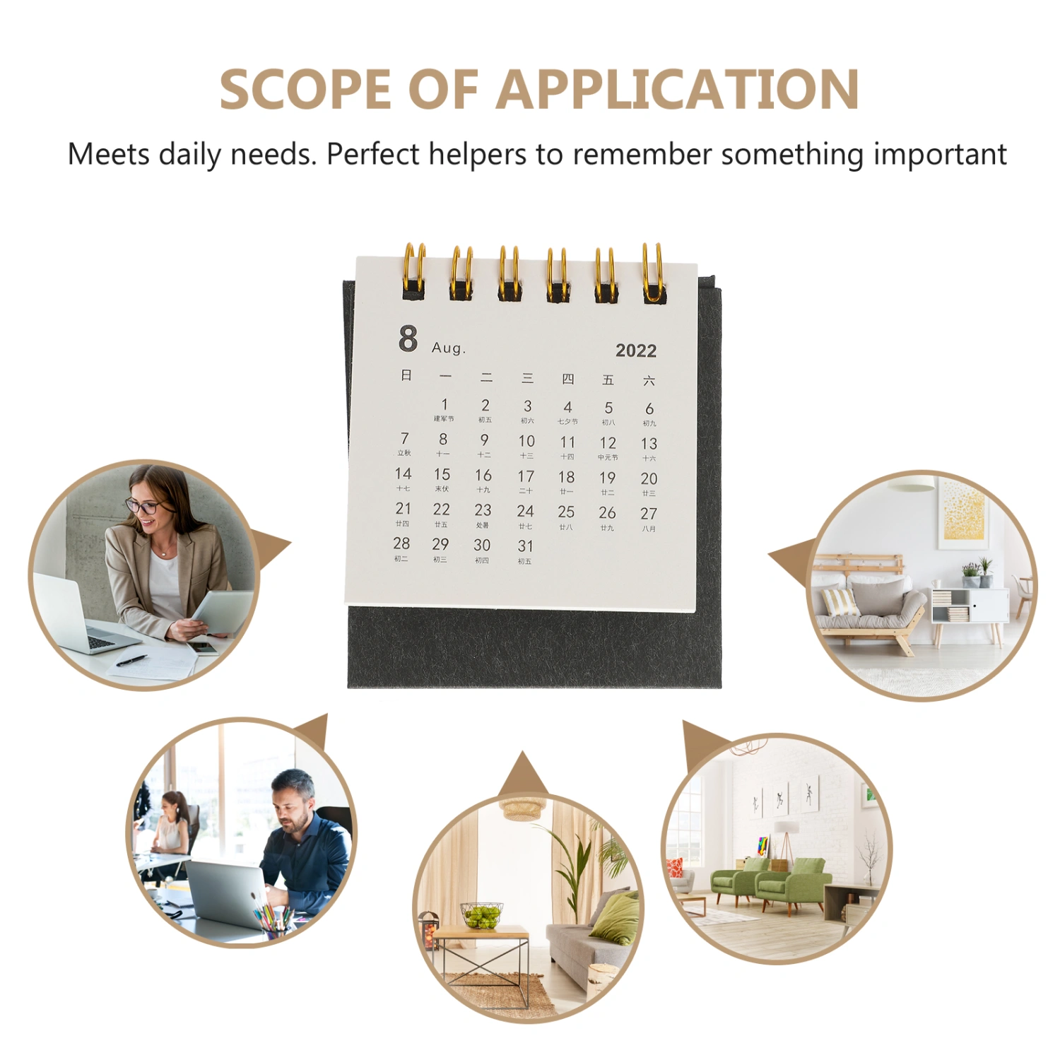 2PCS Simple Mini 2022 Desk Calendar Desktop 2022 Mini Calendar Coil Calendar Book