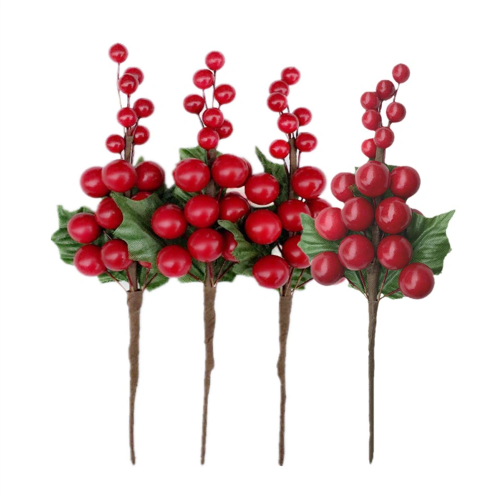 4pcs Simulation Berry Bouquet DIY Flower Arrangement Rustic Ornament Household Decor for Party Home