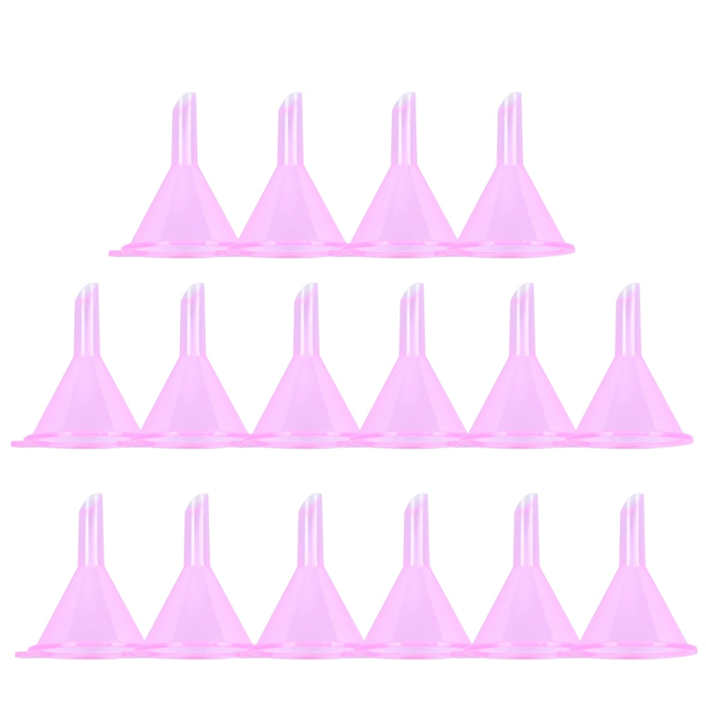 100pcs Mini Clear Plastic Funnels Transfer Filling Tool for Bottle Filling Perfumes Essential Oils (Pink)