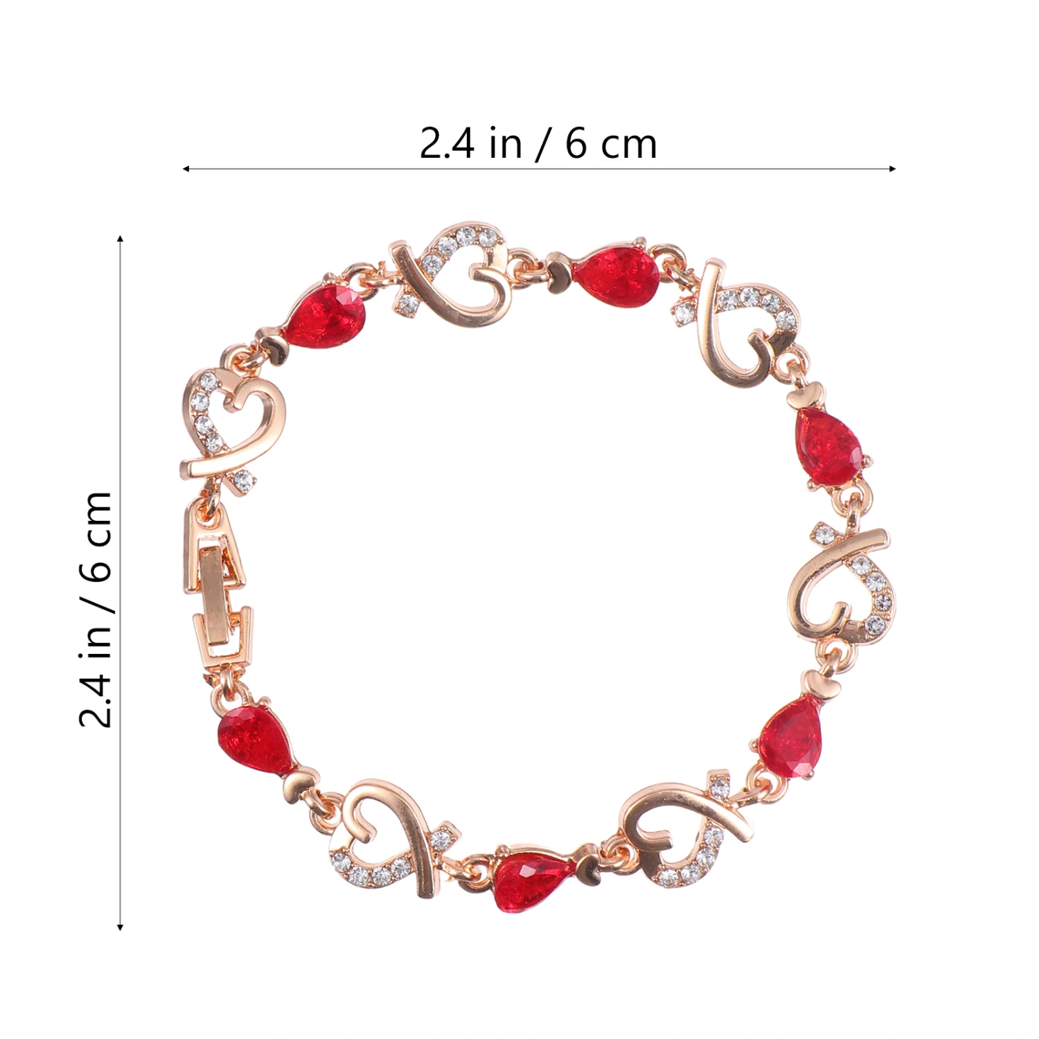 2 Pcs Rhinestone Bracelet Women Jewelry Bracelet Exquisite Valentines Day Gift