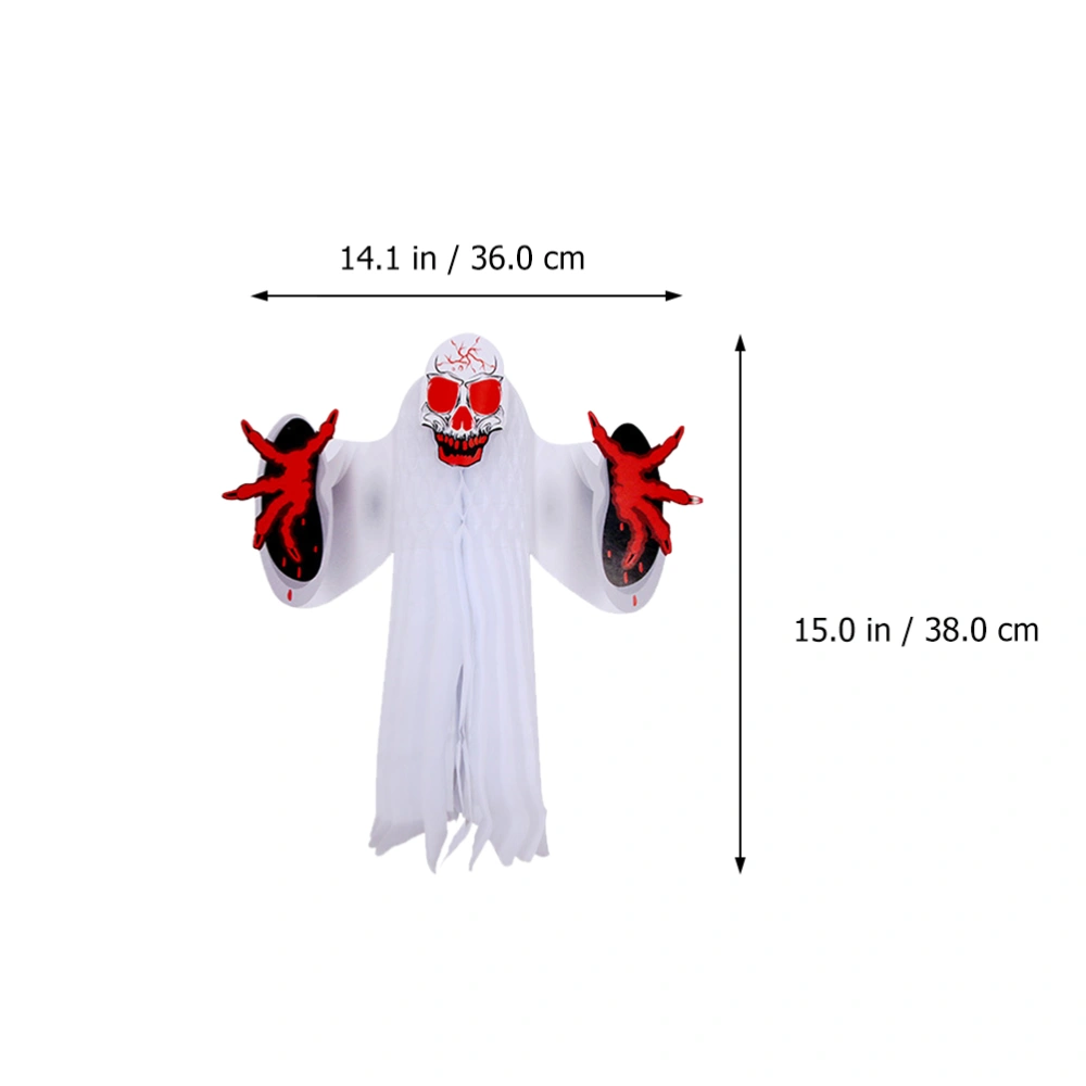 2Pcs Halloween Hanging Ghost Horror Paper Props Scary Hanging Ghosts Decoration