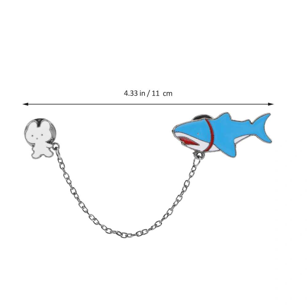 Shark Brooch Clothes Pin Women Fashionable Brooch Cartoon Lapel Pin Alloy Brooch