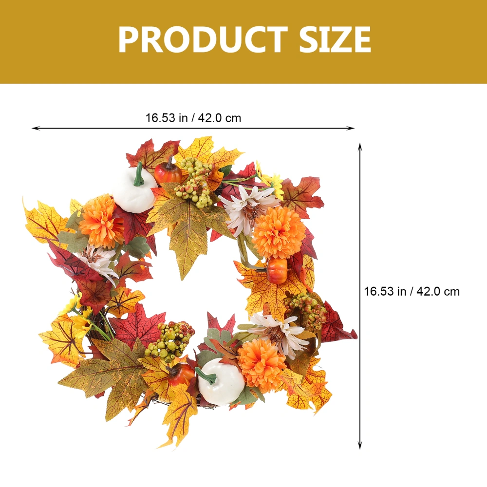 Fall Wreath Autumn Wreath Front Door Hanging Garland Thanksgiving Day Wreath