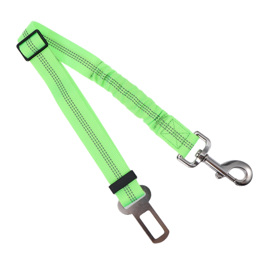 Pet Dog Seat Belt Leash Luminous Cat Safety Leads Vehicle Car Seatbelt Harness with Elastic Nylon Bungee Buffer (Green)