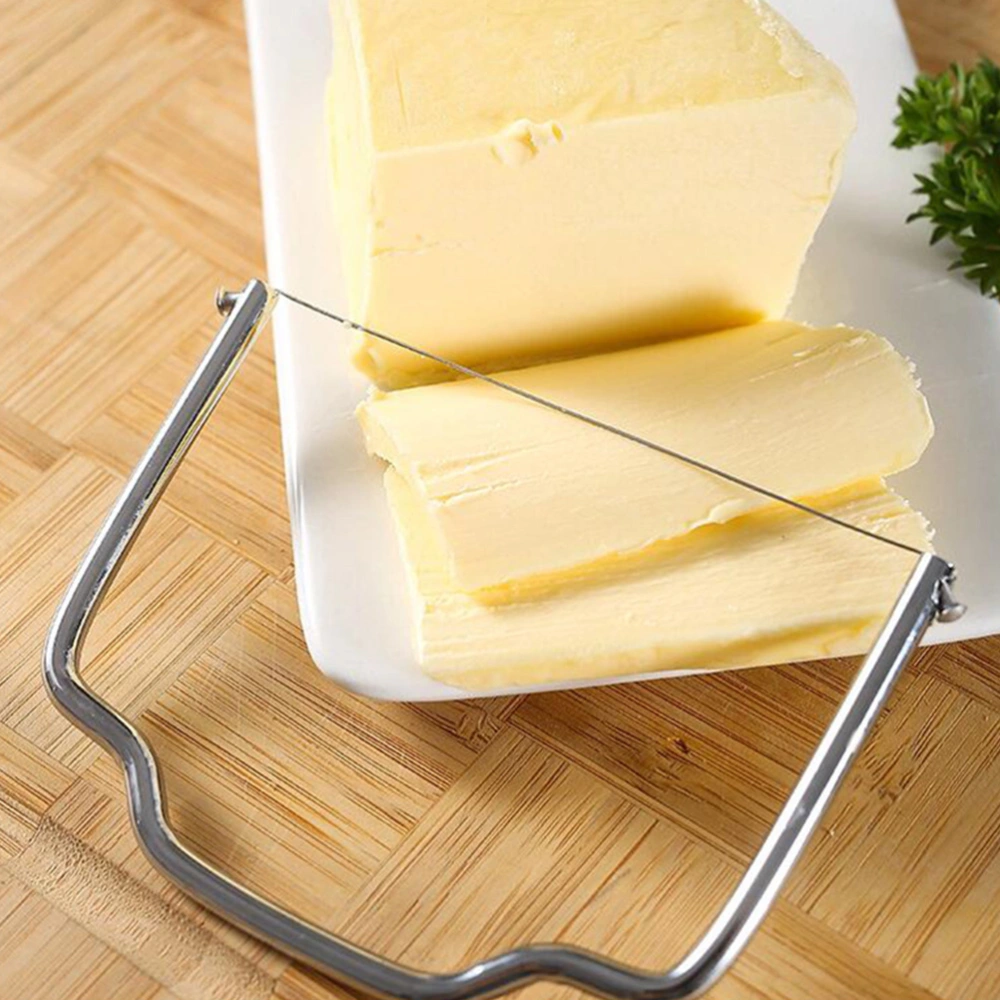 1 Set 4Pcs Stainless Steel Cheese Slicers Practical Wire Cheese Cutters (Silver)