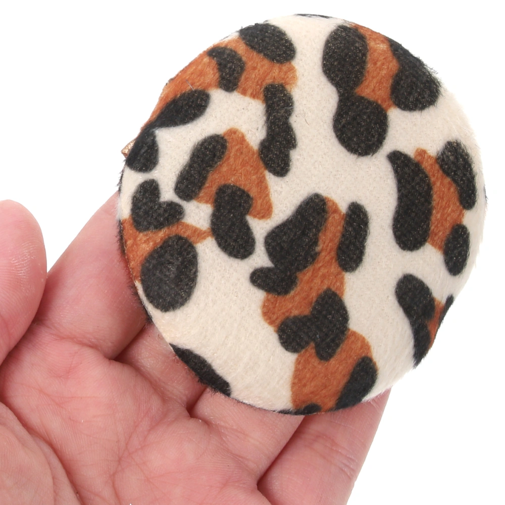 4pcs Leopard Printed Powder Puffs Girl Makeup Powder Puffs Makeup Applicators