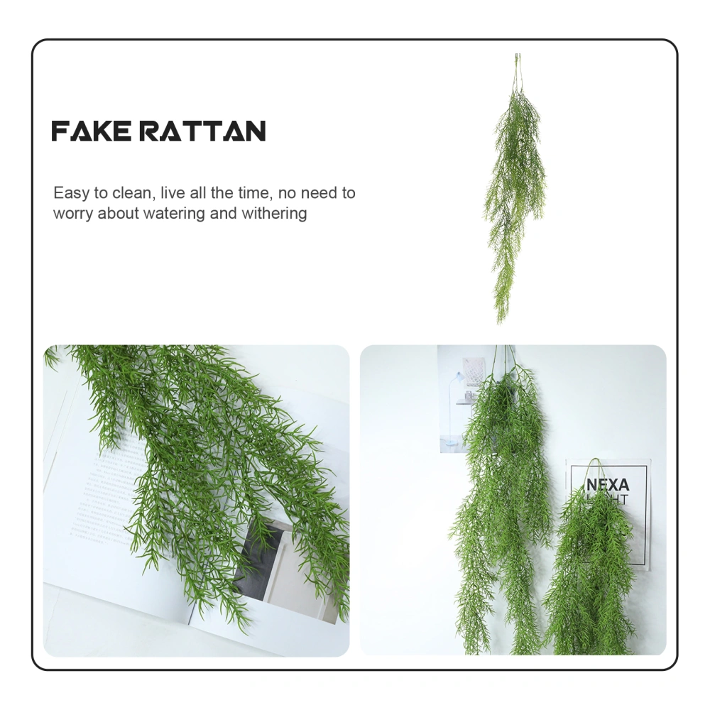 4pcs Realistic Pine Needle Rattan Emulation Plant Rattan Adorn Home Rattan Decor