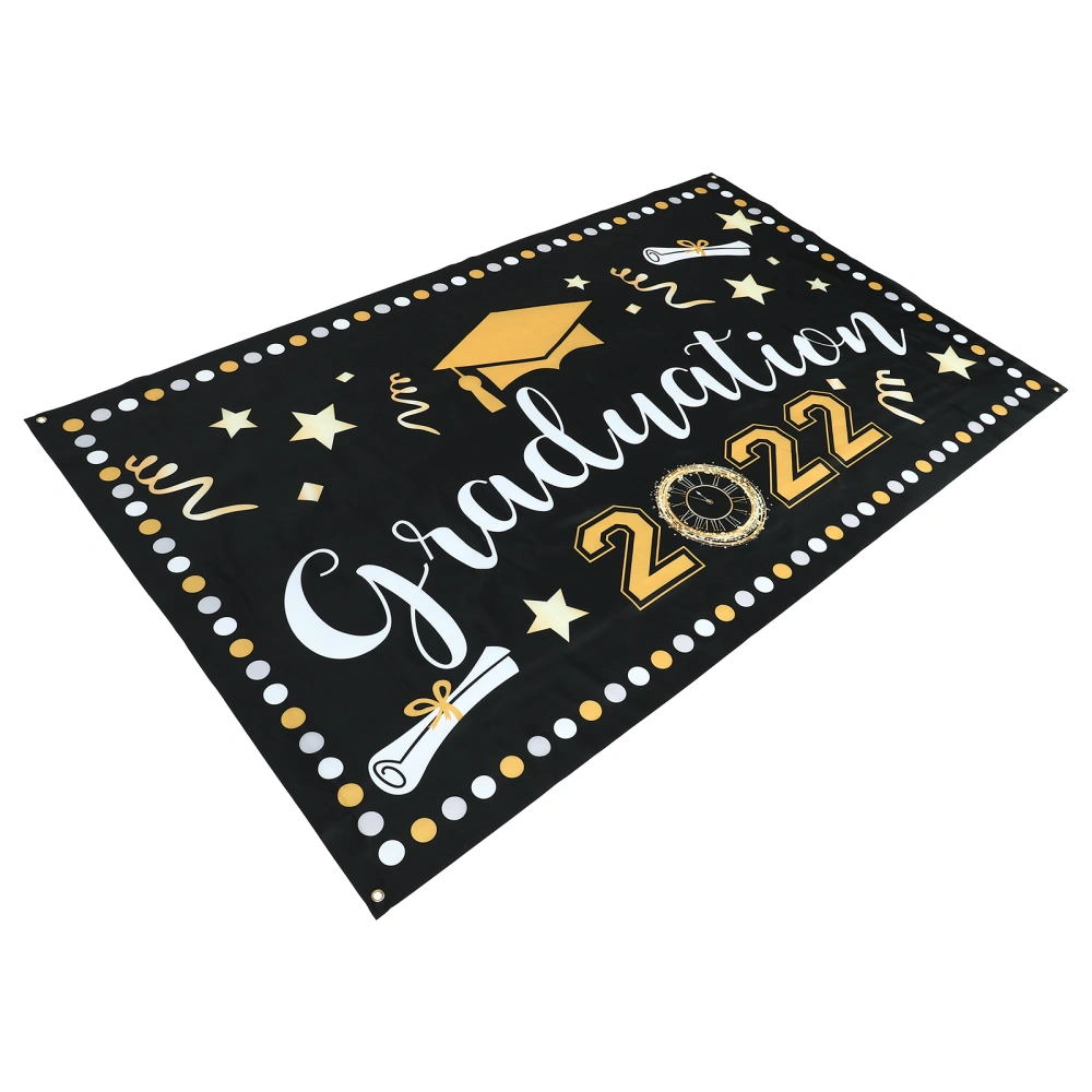 Graduation Party Hanging Decoration Polyester Photo Background Banner Pendant