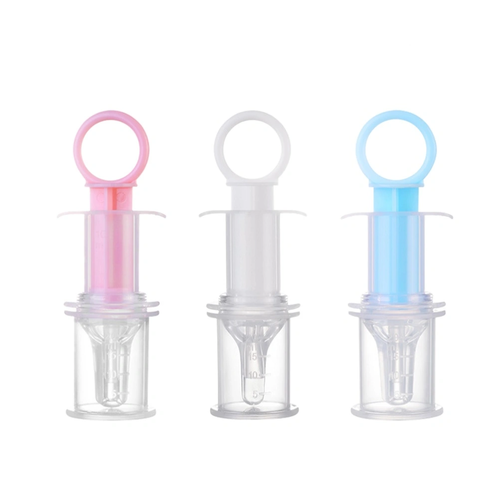 3 Pcs Baby  Medicines Feeder  Needle Cylinder Design Water Feeding Tool (White, Pink, Blue, 1 Pcs Each)