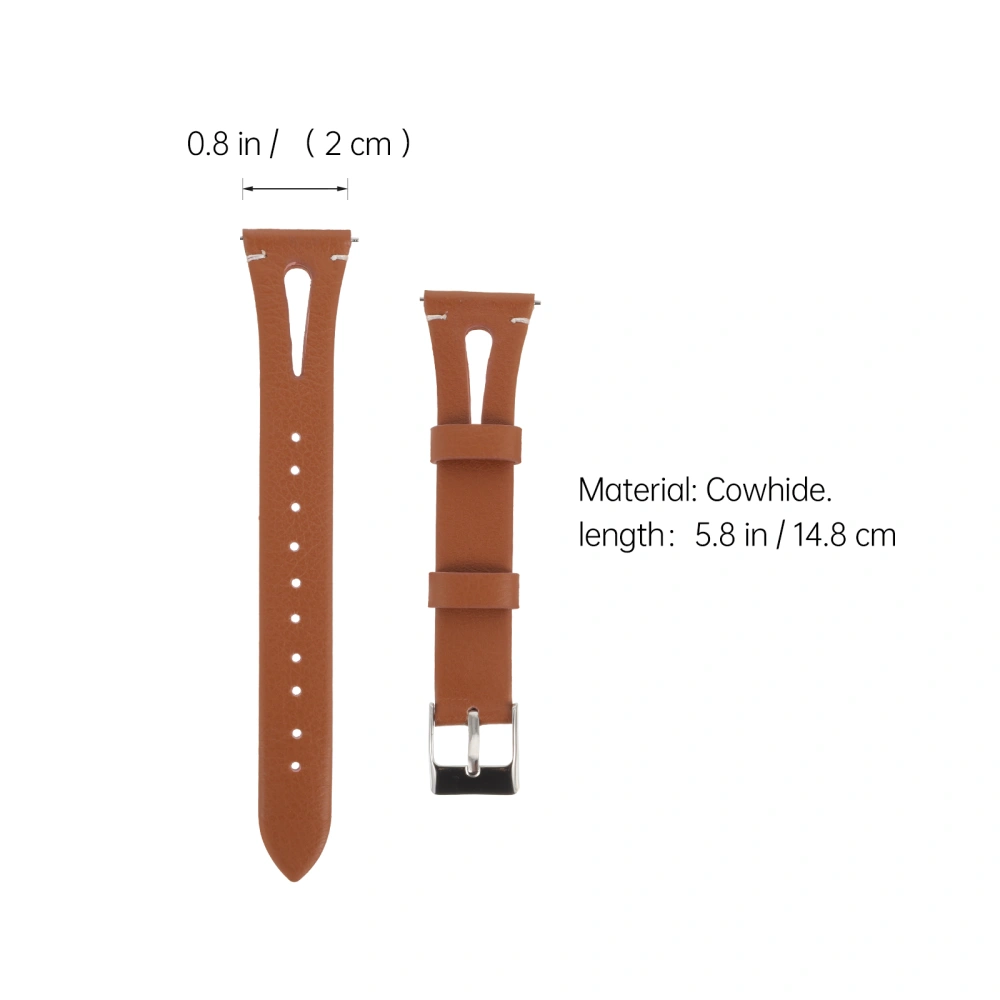 1pc 20mm Quick Release Replacement Watchstrap Universal Leather Watchband