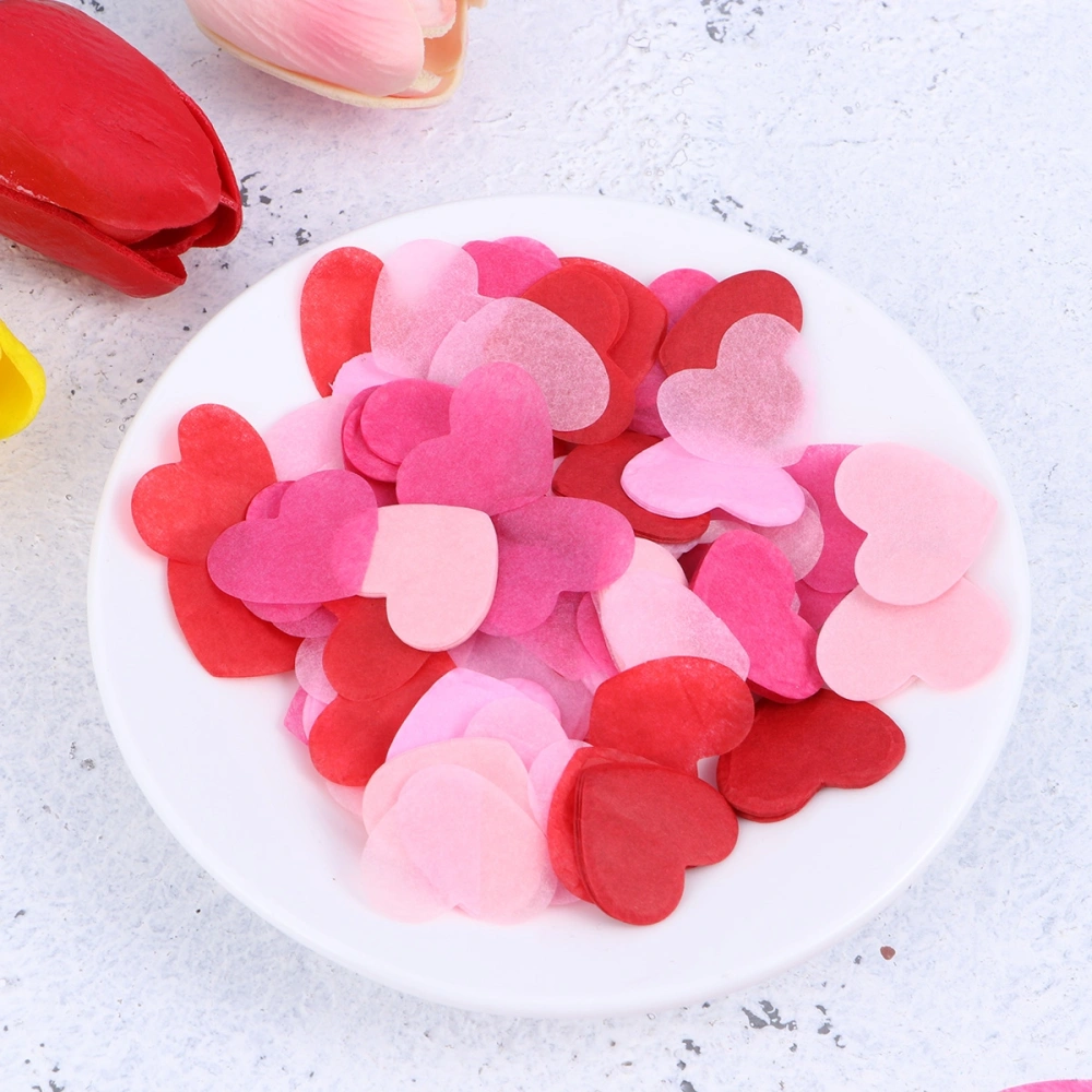 5000pcs 2.5cm Romantic Paper Love Heart Shaped Wedding Party Confetti Decoration Supplies (Pink)