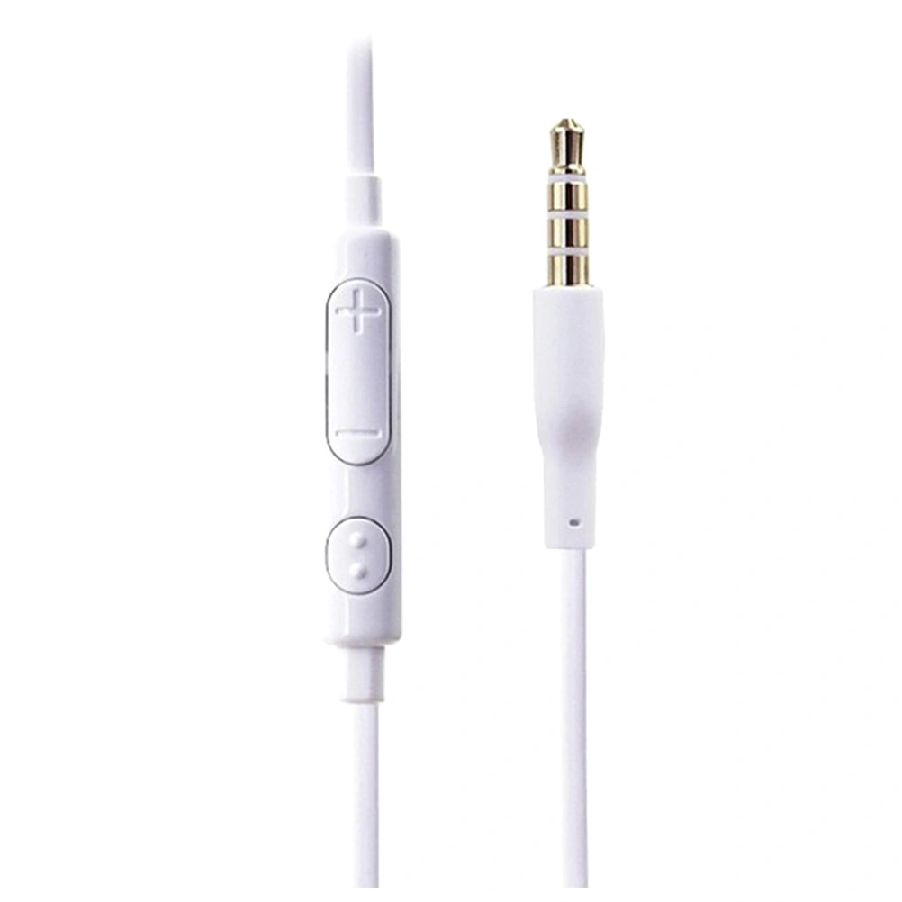 Stereo In-ear Earphones Headphones Headset with Microphone In-Line Control Earbuds (White)