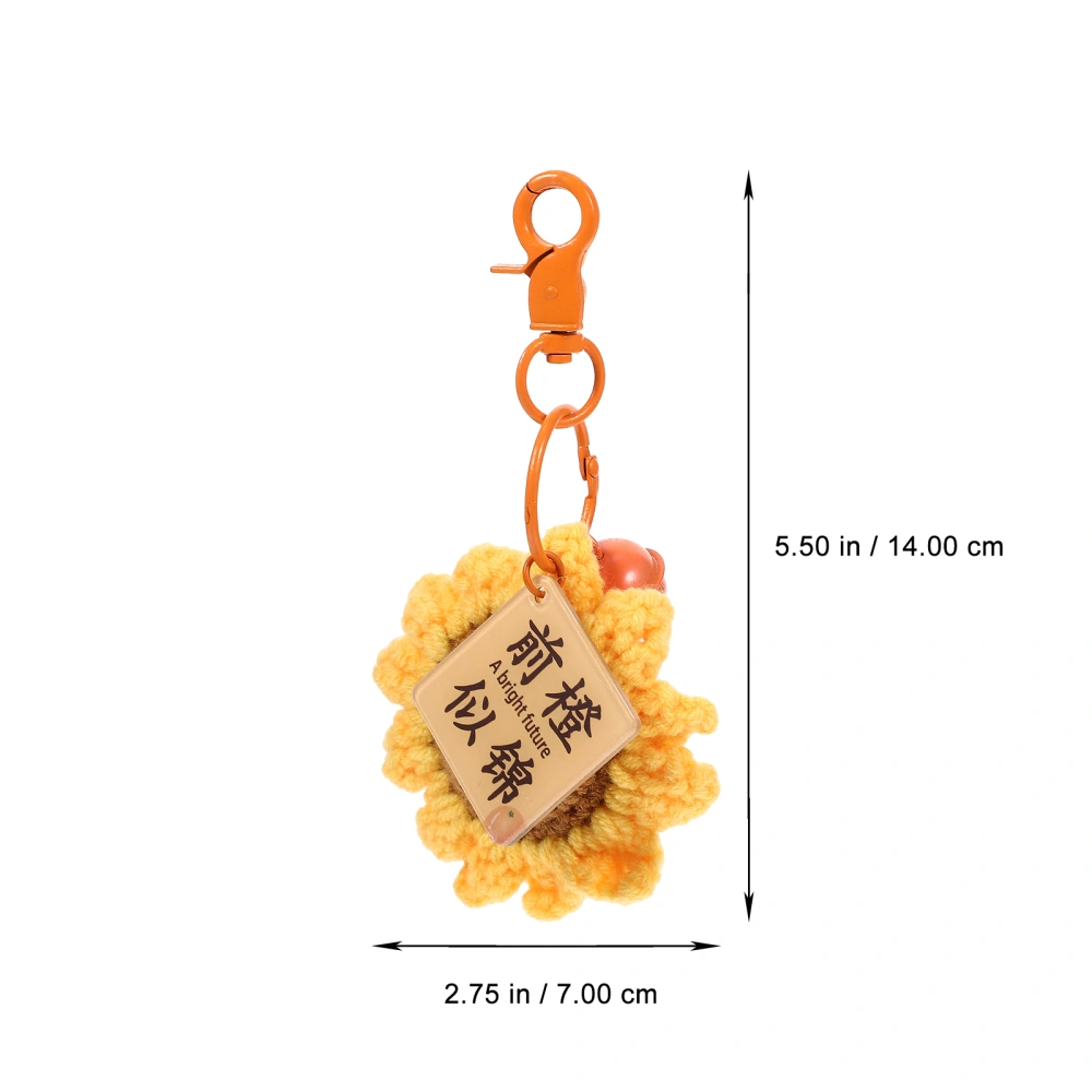 Woolen Yarn Sunflower Pendant Key Chain Pendant Bag Hanging Ornament Home Decoration