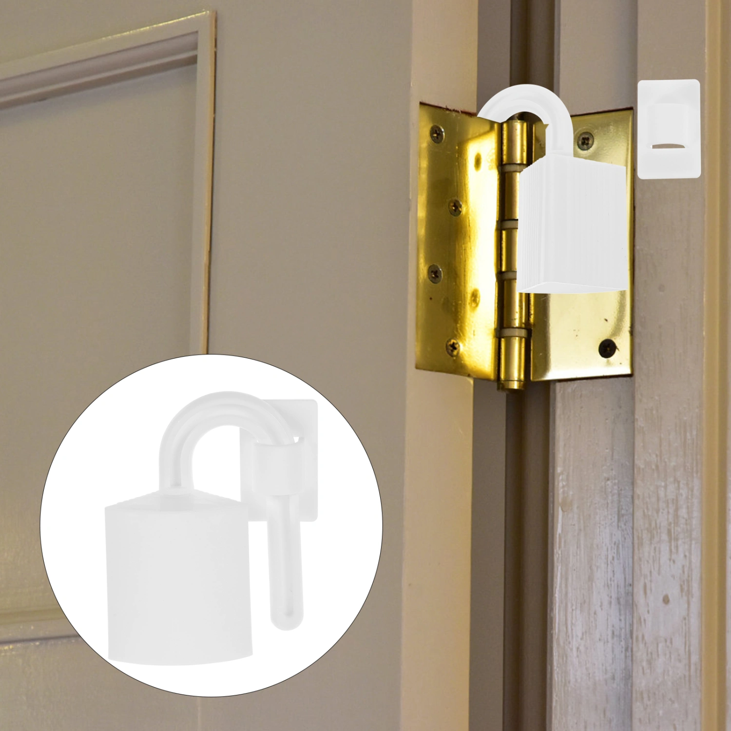 2pcs Safety Door Holders Anti-Clip Hand Door Clips Baby Door Stoppers (White)