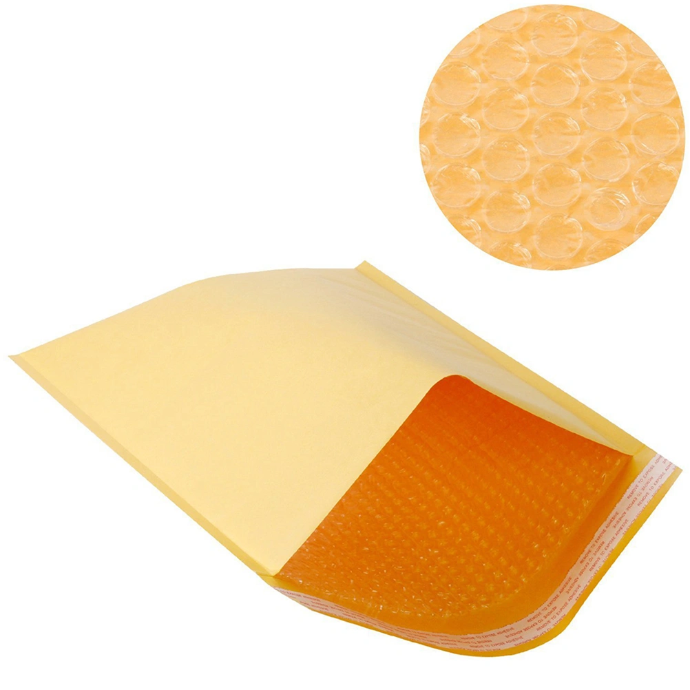 50pcs Kraft Bubble Film Bags Envelope Courier Bags Waterproof Packaging Mailing Bags Shipping Self-Seal Bags (15x21+4cm)