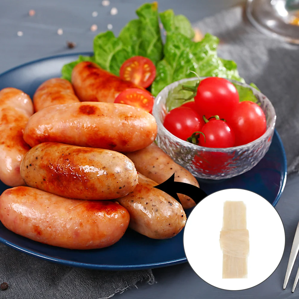 4pcs Sausage Casing Natural Ham Sausage Casings Skins Natural Dry Skins