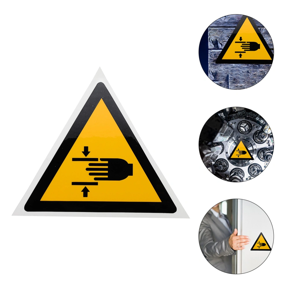 2 Pcs Warning Hand Crushing Signs Hand Crushing Warning Labels Hand Safety Decal