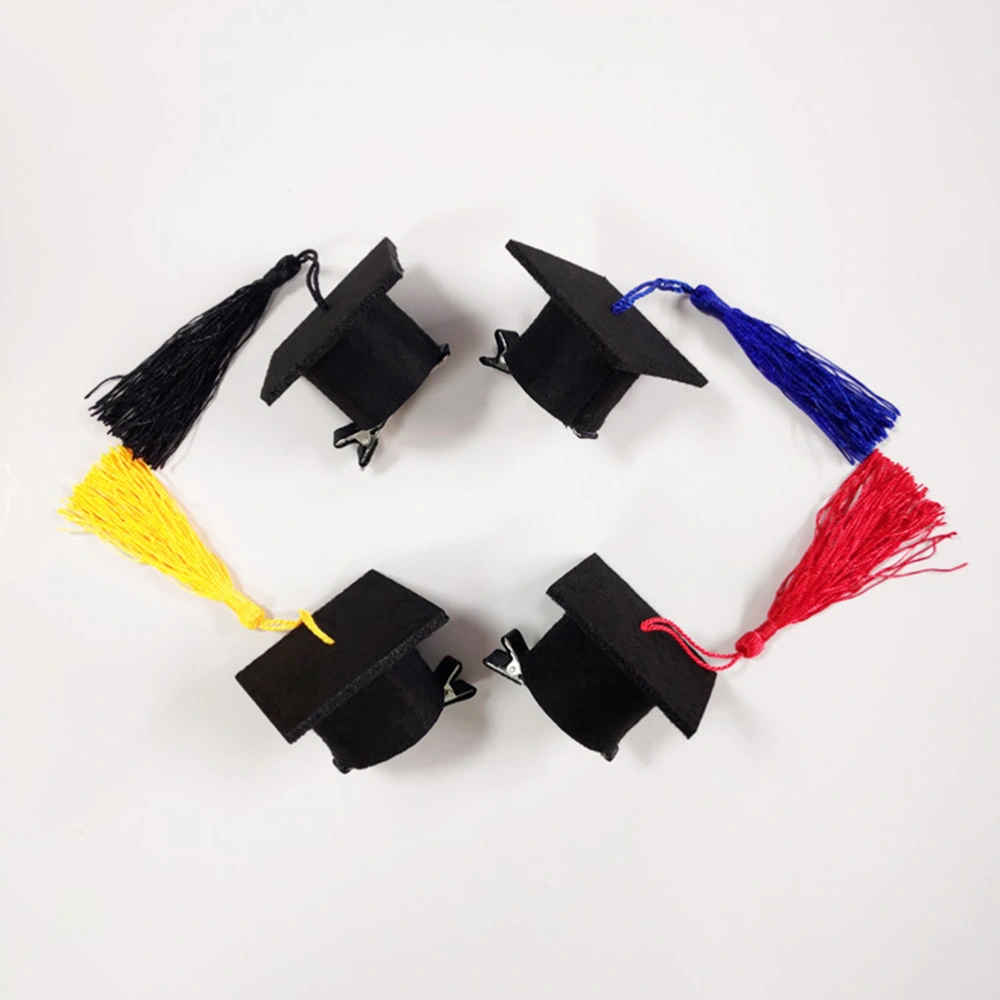 1pc Mini Doctoral Clip Graduation Hat Party Stereoscopic Headdress Head Piece Graduation Decoration