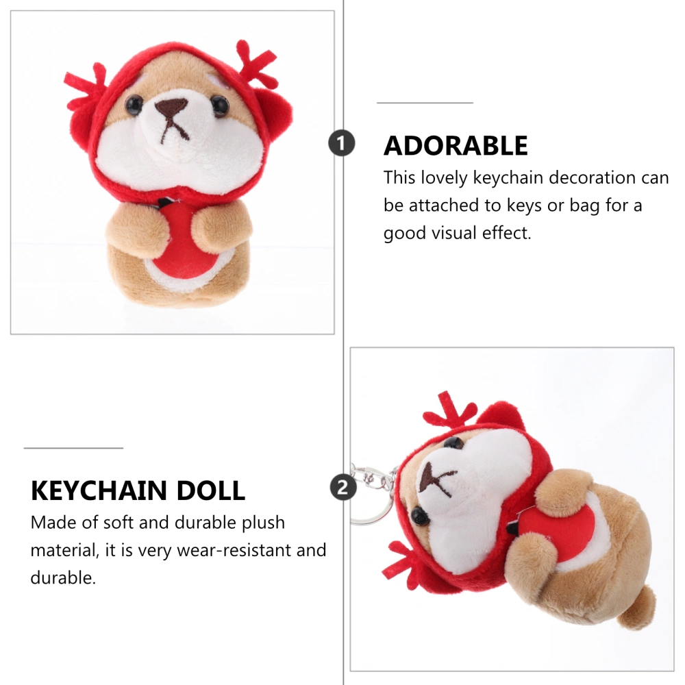 1Pc Creative Keychain Cartoon Plush Doll Pendant Lovely Bag Hanging Ornament