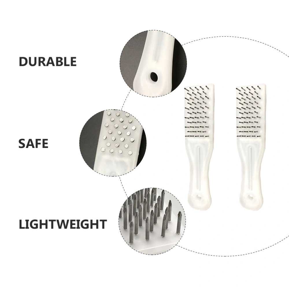 2PCS Fish Scale Brush Fish Scale Planer Fish Scale Scraping Tool (White L)