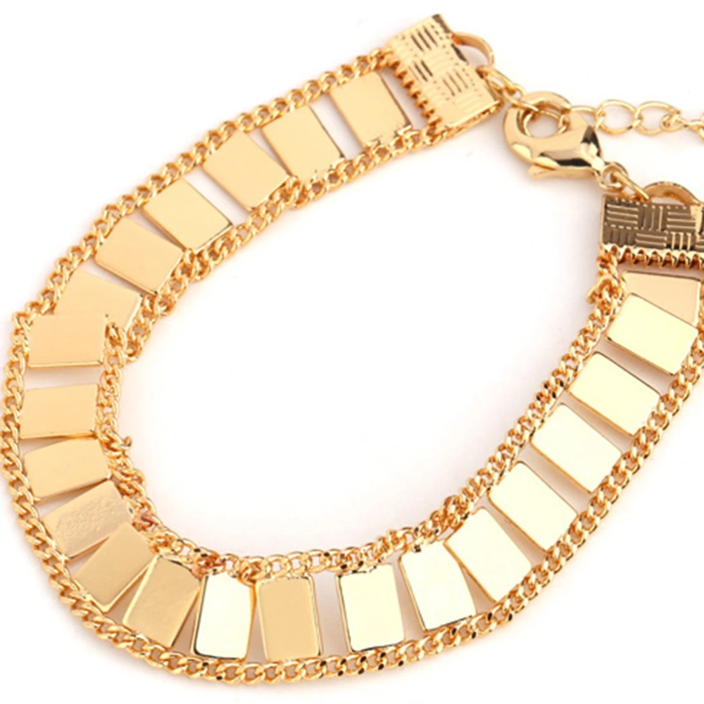 Elegant Golden Bracelet Fashion Bangle Sequin Wrist Chain Minimalist Bracelet Women Hand Jewelry