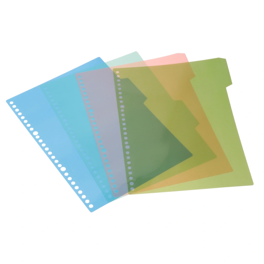 10 Sets/40pcs Colorful Page Classified Labels Paper Tab Dividers Durable Stationery Supplies for Office Notebook School (Random Color)