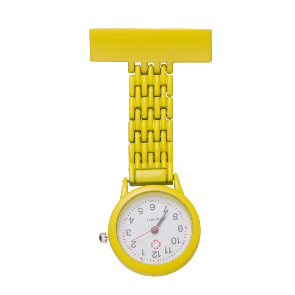 Nurse Fashionable Medical Nurse Watch Medical Nurse Pocket Hanging Watch Gift Watch (Yellow)