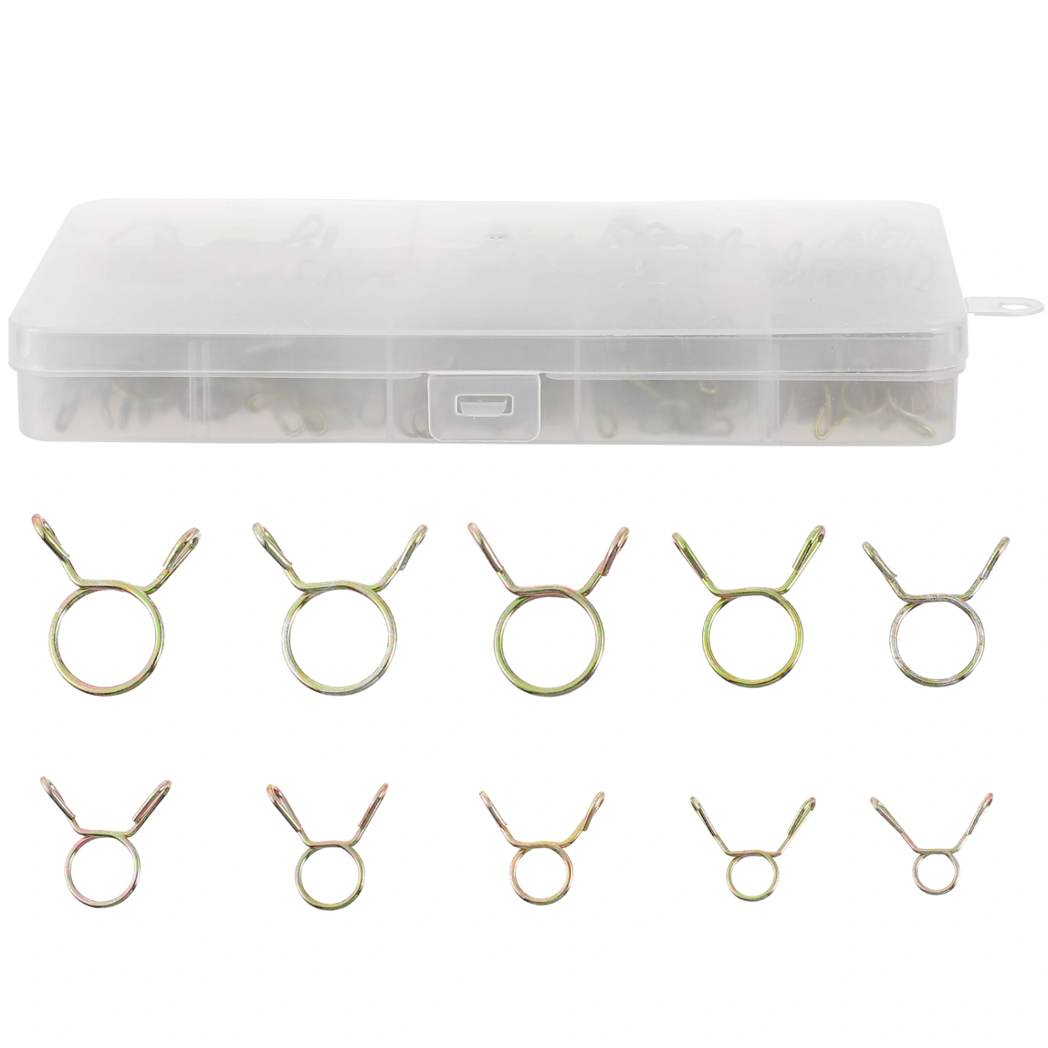  250pcs Fuel Line Hose Water Pipe Air Tubing Spring Clips Clamps Assortment Kit