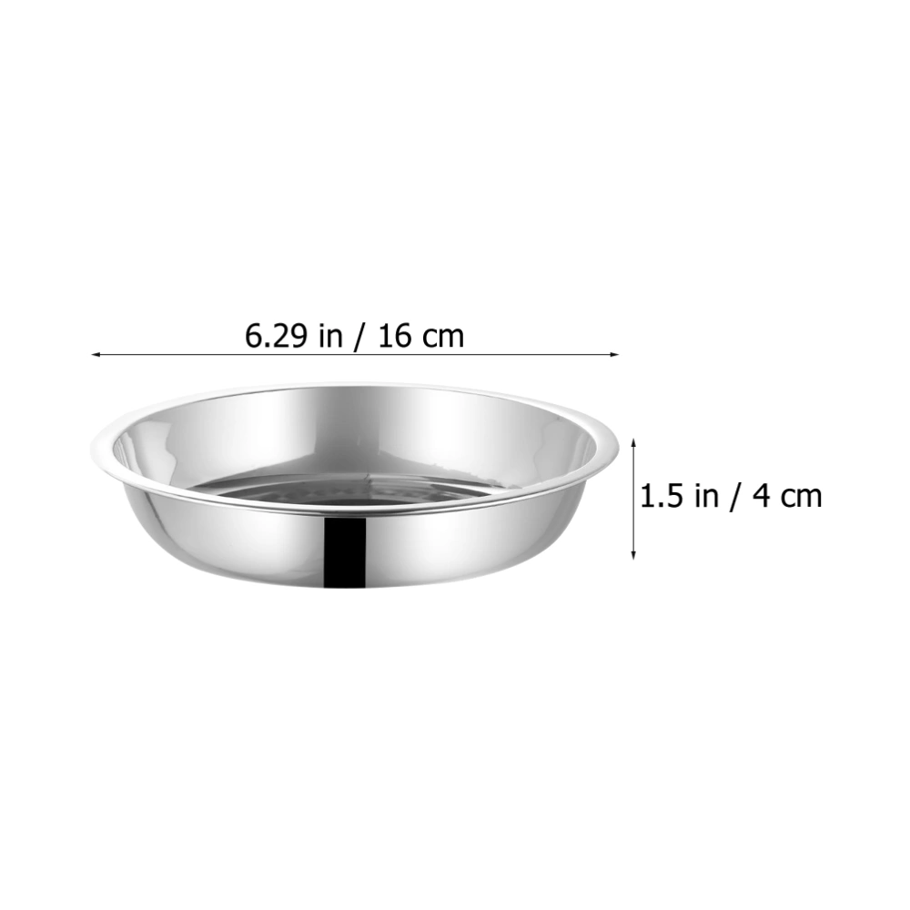 1pc Stainless Steel Plate Creative Serving Plate Kitchen Food Grill Food Tray