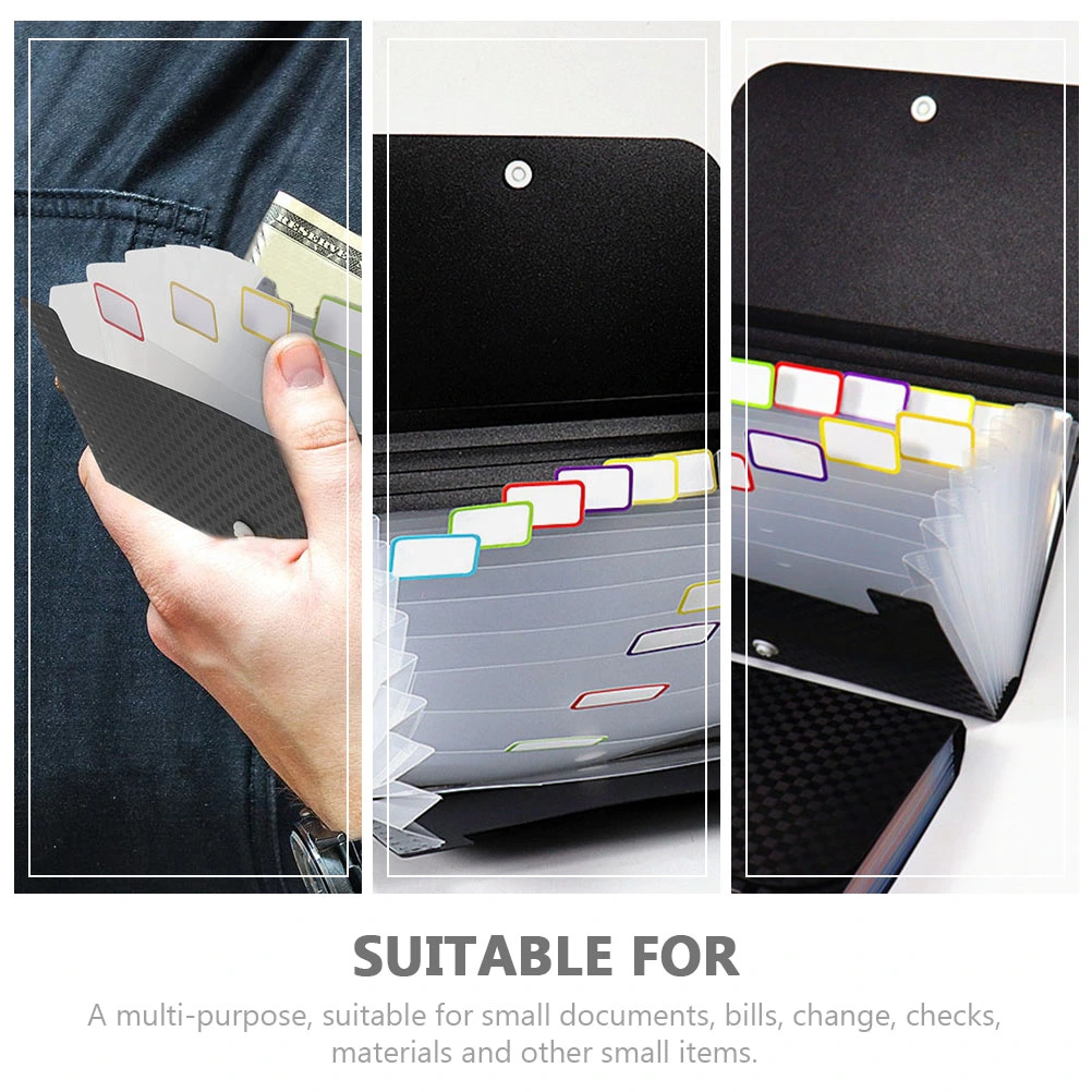 2pcs Multi-layer Document Folders Small Folder Bags Receipt Holders for Outdoor