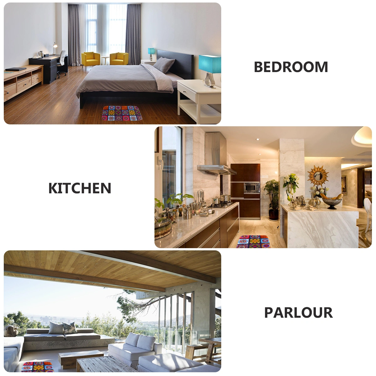 Ethnic Style Carpet Handmade Delicate Carpet Linen Bedroom Carpet