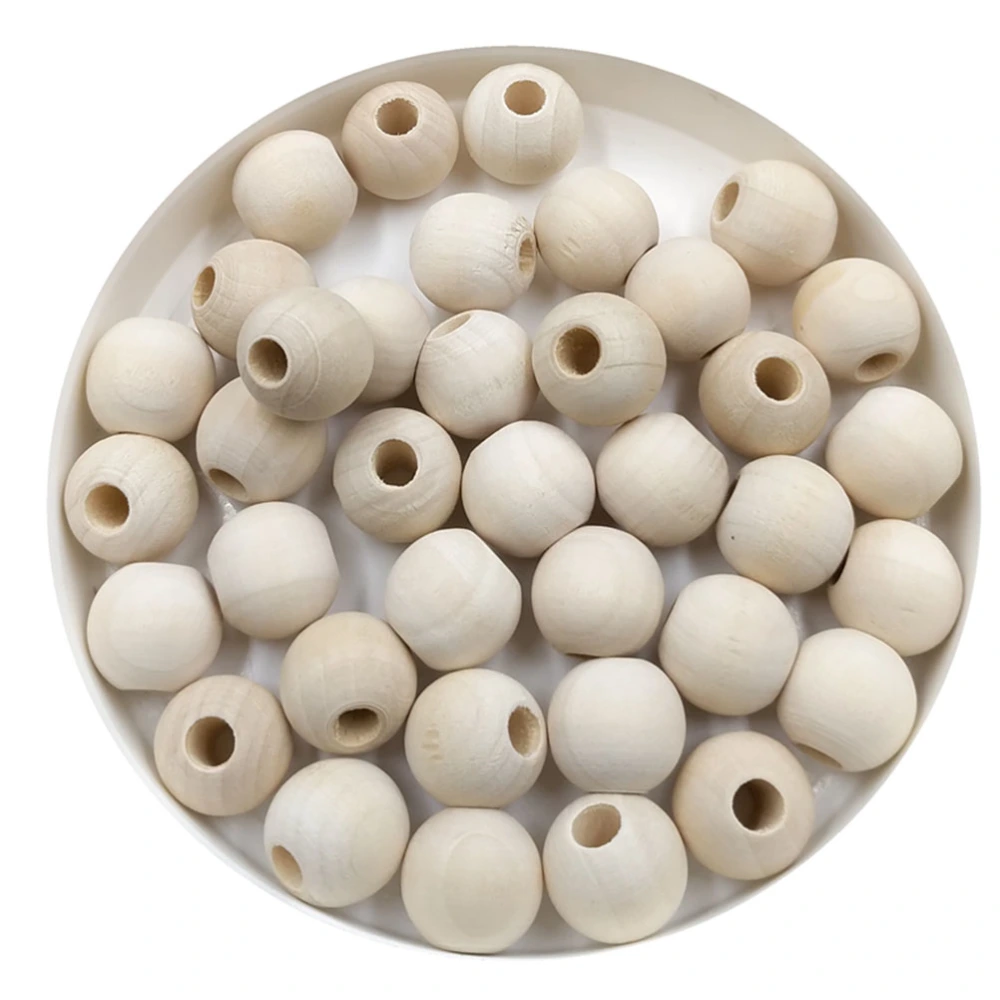 100 Pcs/Pack 16mm Unfinished Natural Color Wooden Beads Early Educational Toys for Art Craft Project Jewelry Making