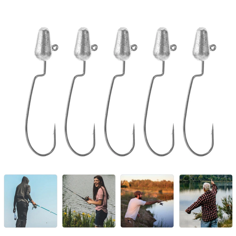 5pcs Durable Fishing Hook Fishing Bait Hook Practical Fishhook Fishing Tackle