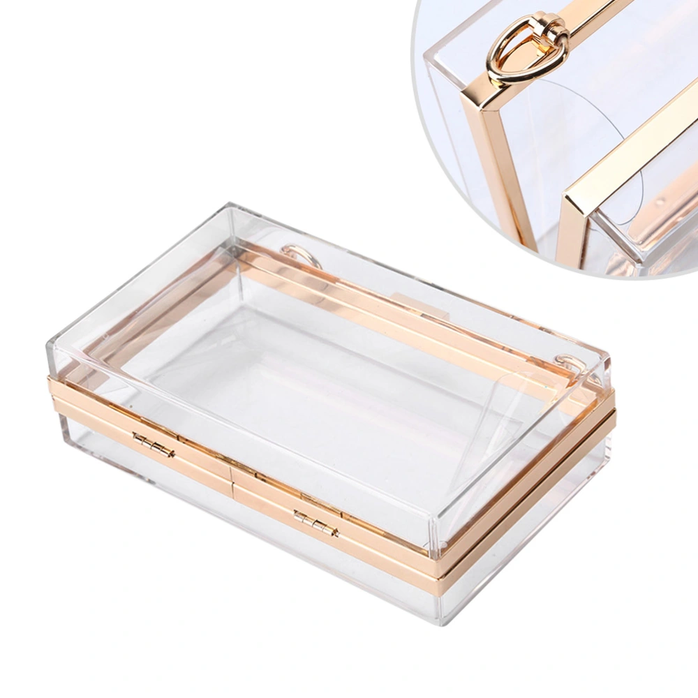 Acrylic Transparent Clutch Chain Box Women Shoulder Bags Hard Day Clutches Bags Wedding Party Evening Purse