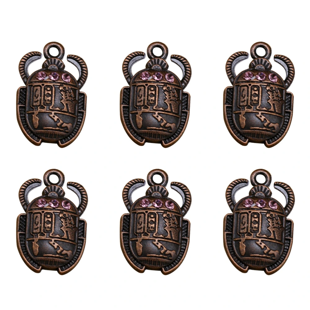 20pcs Alloy Ancient Egypt Pendant with Crystals Charms DIY Jewelry Making Accessories for Necklace Bracelet (Purple)