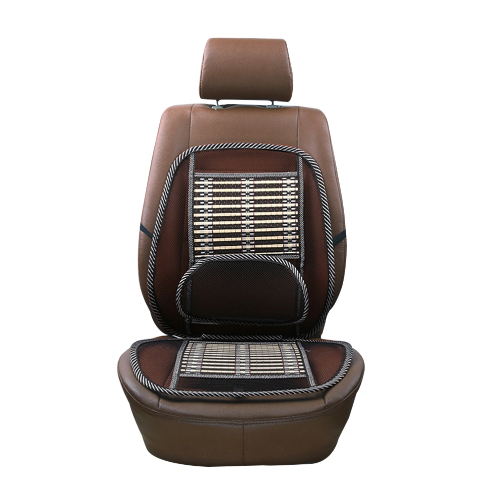 Universal Seat Cover Cushion Bamboo Slice Cool Mat Waist SUpport Mat for Auto Car Office Home