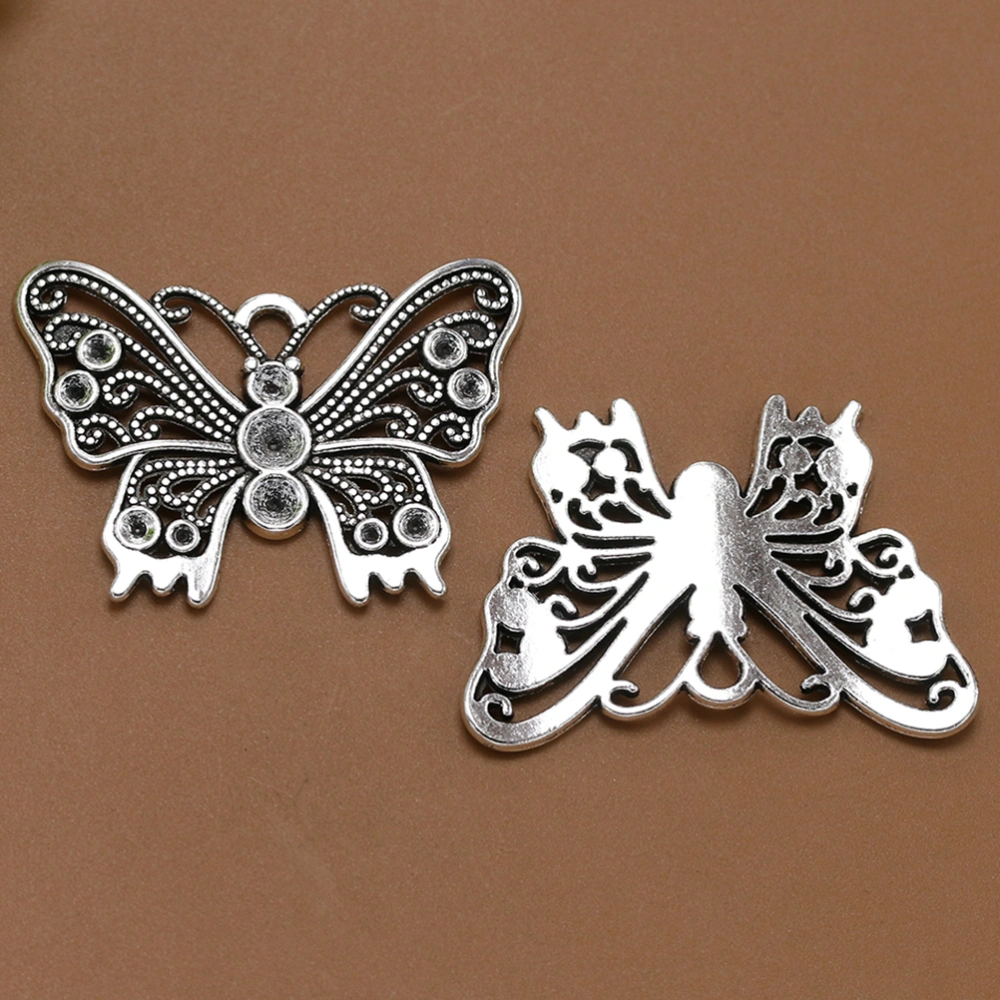 10pcs Alloy Pendants Charms DIY Jewelry Making Accessory for Necklace Bracelet (Antique Silver)