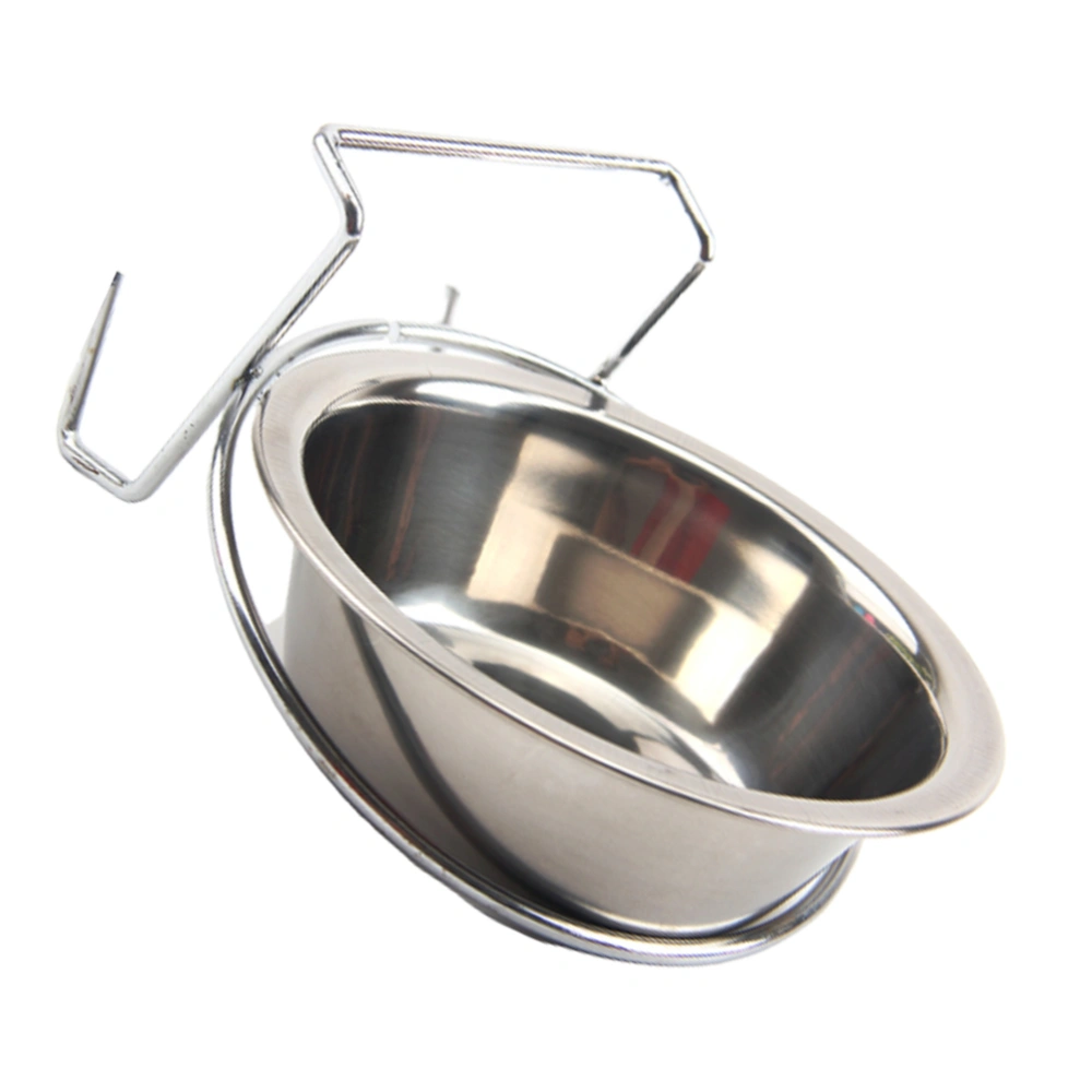 2Pcs Stainless Steel Pet Water Bowl Hanging Puppy Cat Drinking Bowl Dog Bowl Pet Supplies (Size M 13CM) 