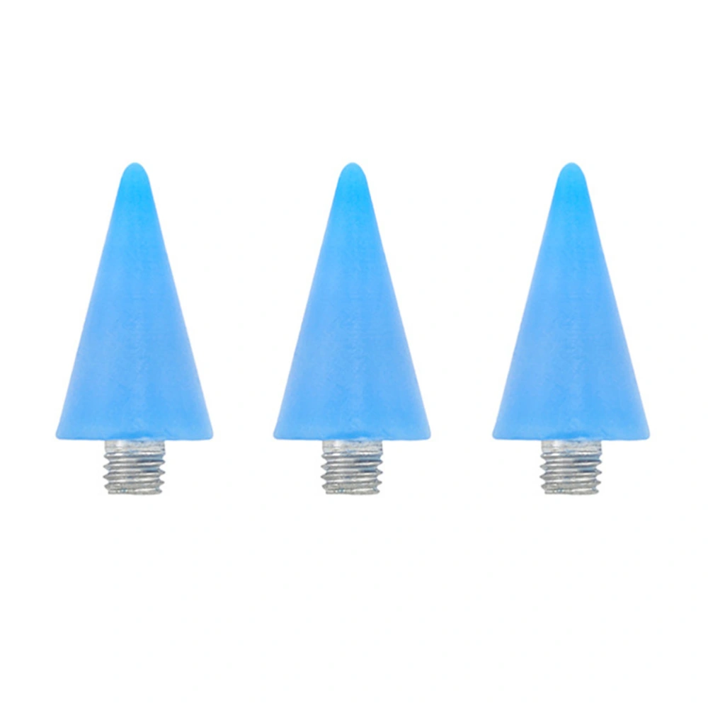 3pcs Acrylic Dotting Pen Tip Manicure Pen Point Drill Pen Replacement Head DIY Nail Art Tools Blue