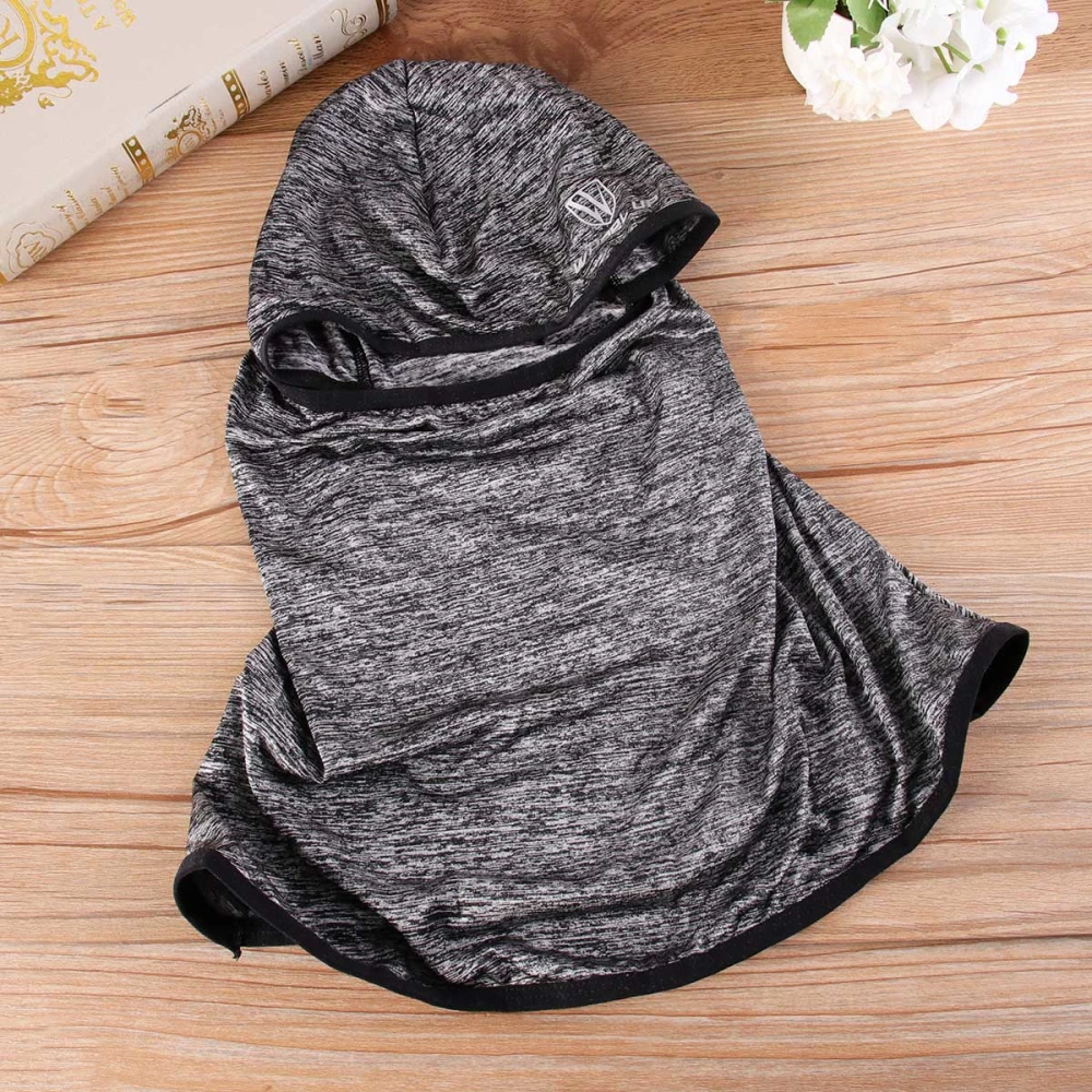 1PC Outdoor Cycling Mask Ice Silk Headgear Head Face Neck Protector Suncreen Facecloth for Women Men Heather Grey