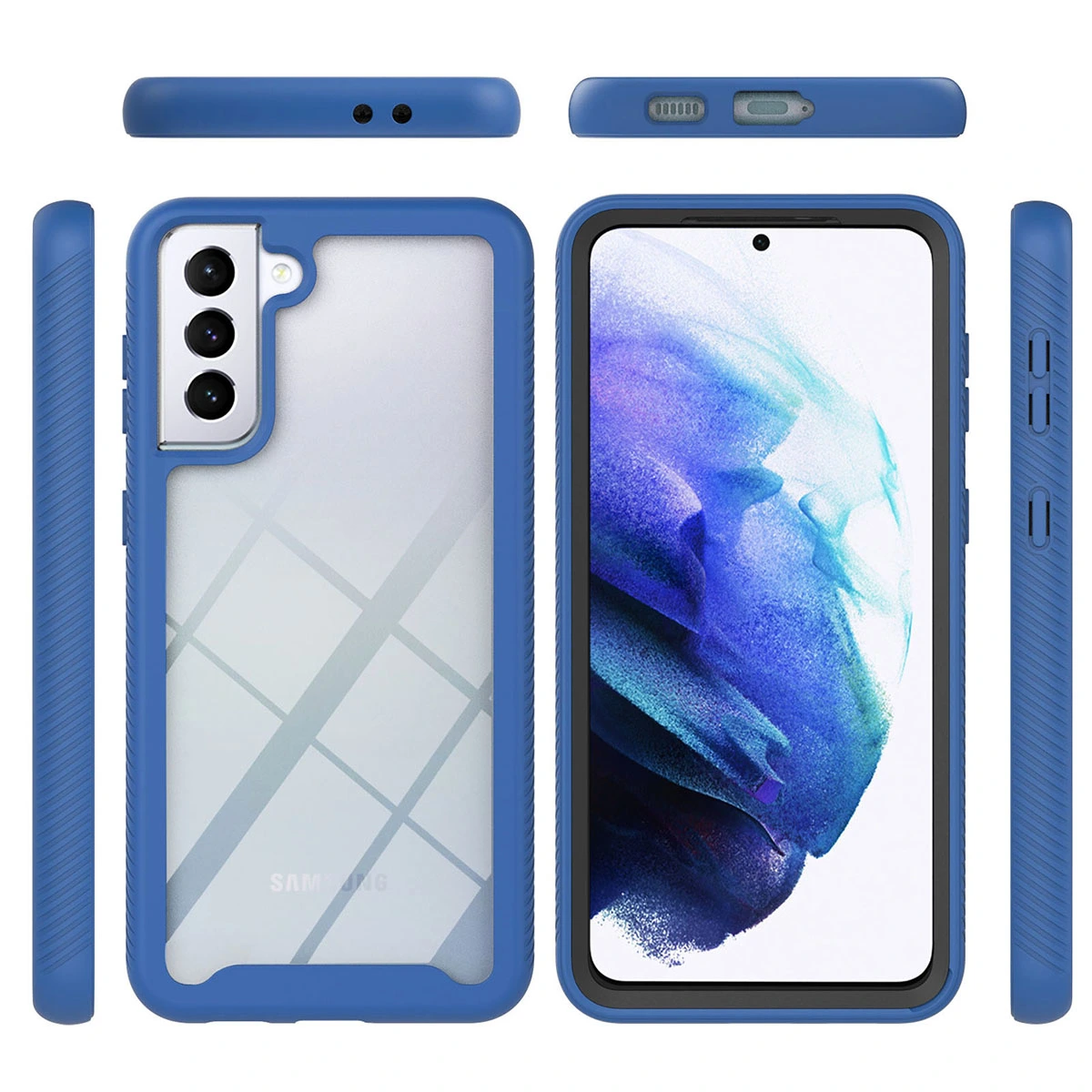 1Pc Phone Cover Side Non-slip Phone Shell Compatible for Galaxy S21 5G