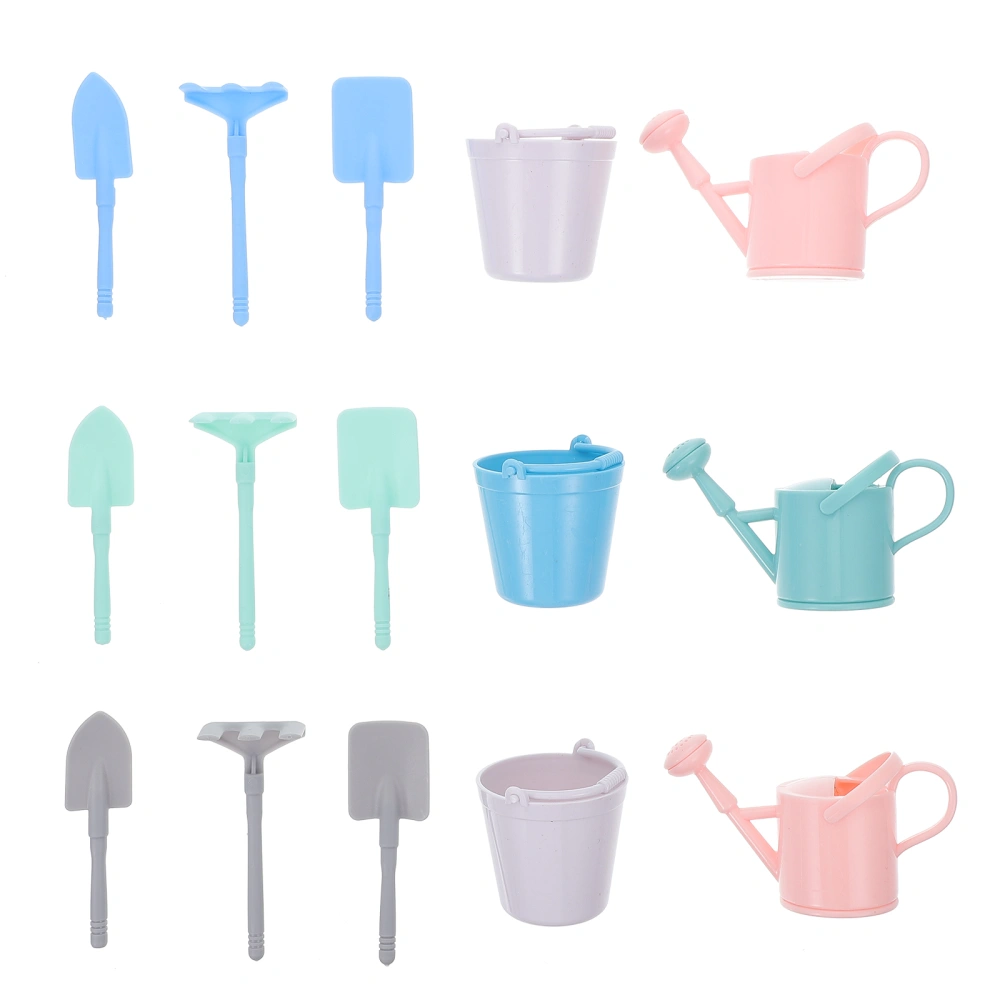 3 Sets Mini Gardening Tools Mini Hand Planting Tools Mini Watering Can and Bucket