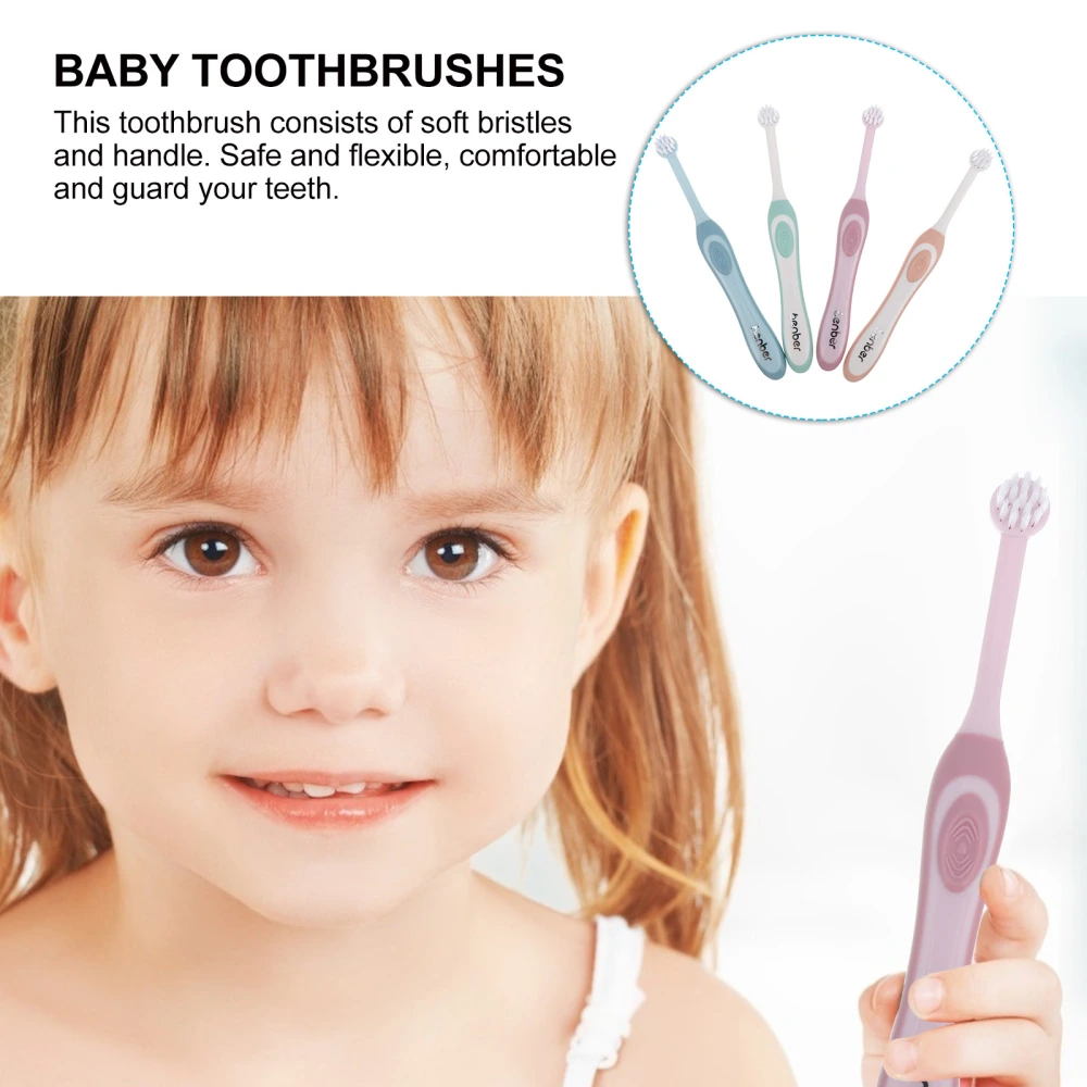 4pcs Baby Tooth Super Fine Baby Tooth Brush Child Training Toothbrush