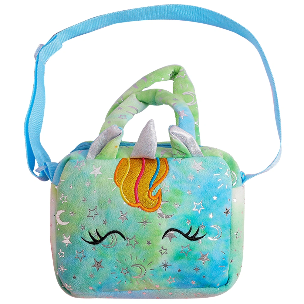 Portable Cartoon Handbag Kids Use Cartoon Unicorn Crossbody Bag Decorative Single-shoulder Bag