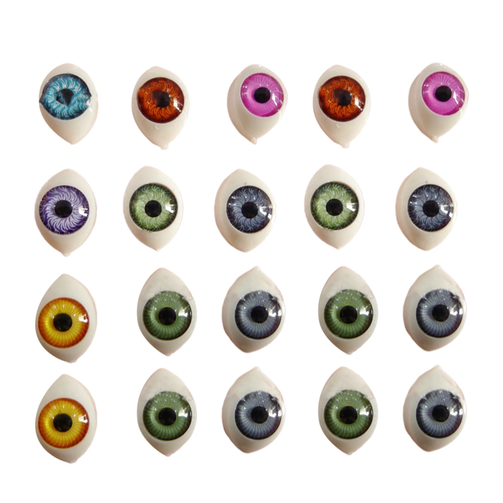 100pcs Creative Simulation Eyeball Hemisphere Eyeball Fake Eyes Decor (Mixed Color)